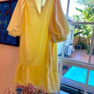 Plus Size New Day Yellow Cotton Dress 3x